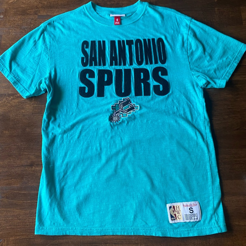 Mitchell & Ness Teal NBA Spurs T-Shirt